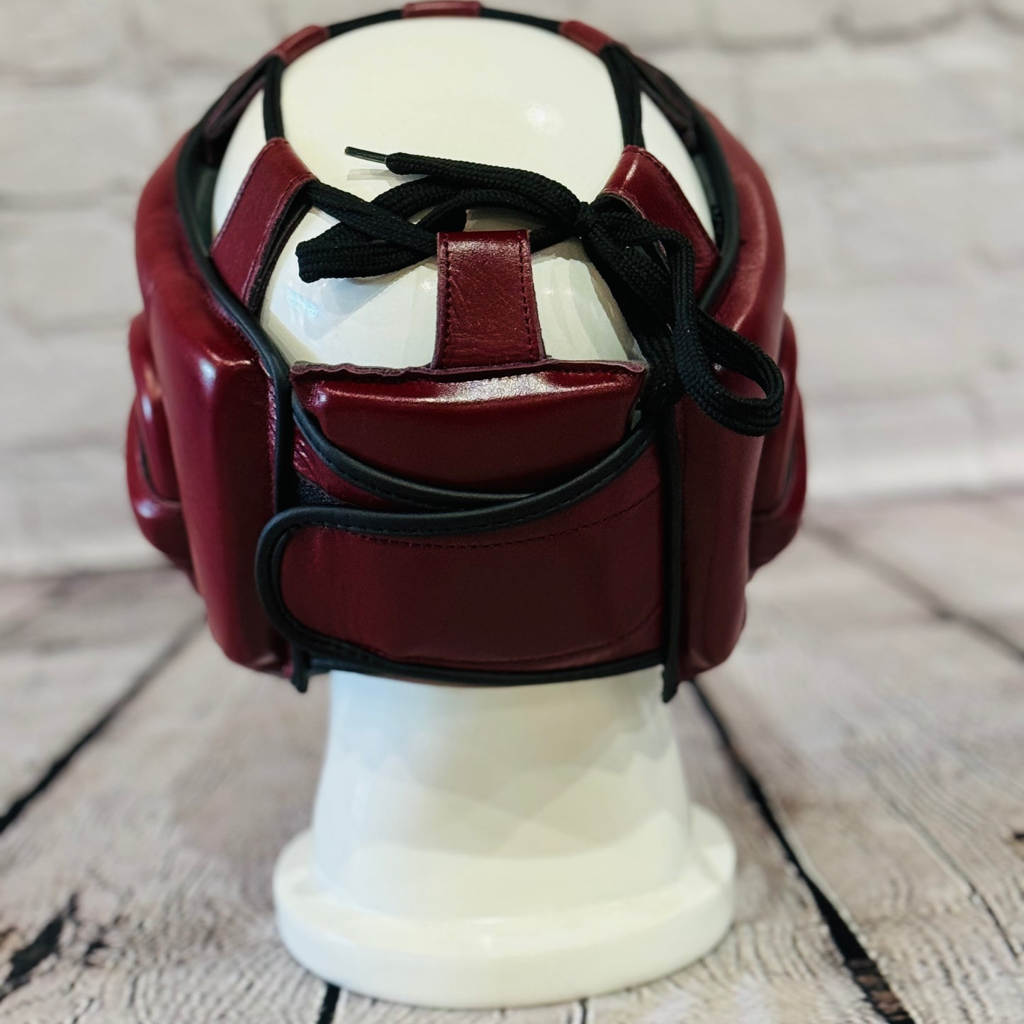 LEAD Open-Face Headgear (Maroon - Silver Logo)