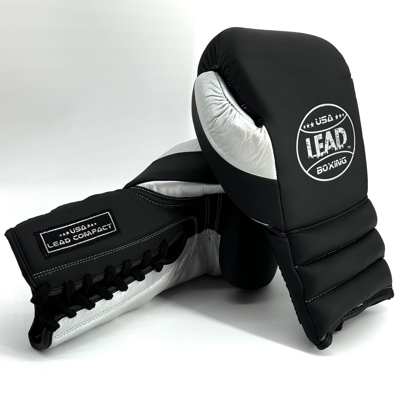 Lead Compact Sparring Gloves (Black Matte -Silver )