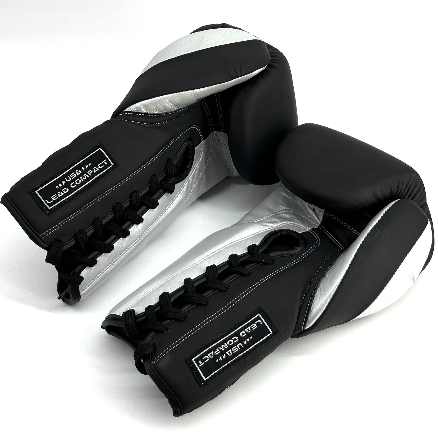 Lead Compact Sparring Gloves (Black Matte -Silver )