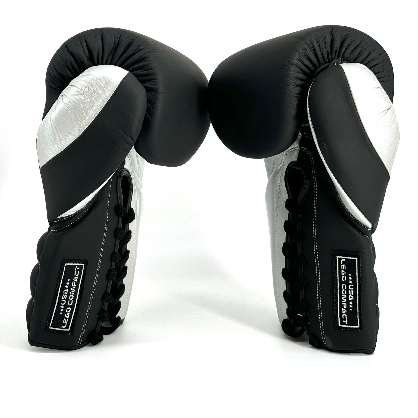 Lead Compact Sparring Gloves (Black Matte -Silver )
