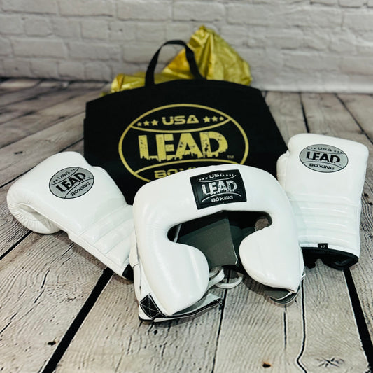 LEAD Boxing Sparring Set ( White -Silver )
