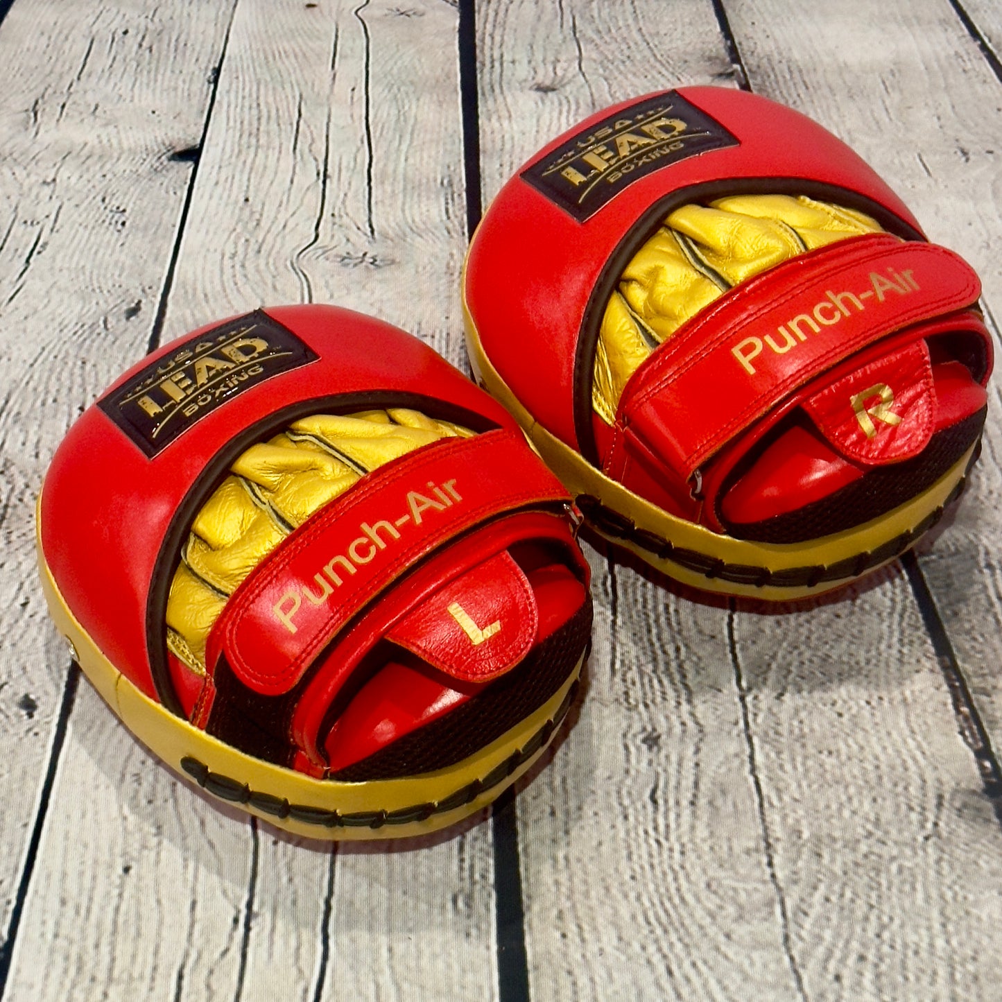 LEAD Punch-AIR Focus Air-Mitts ( Red-Gold)