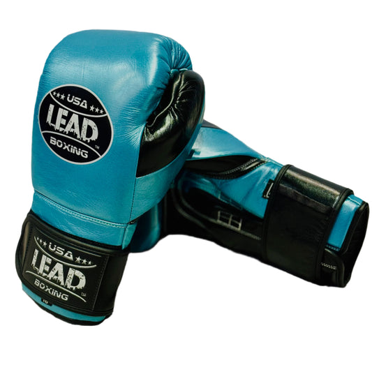 LEAD PRO Training  Velcro Gloves (Teal Metallic - Black)