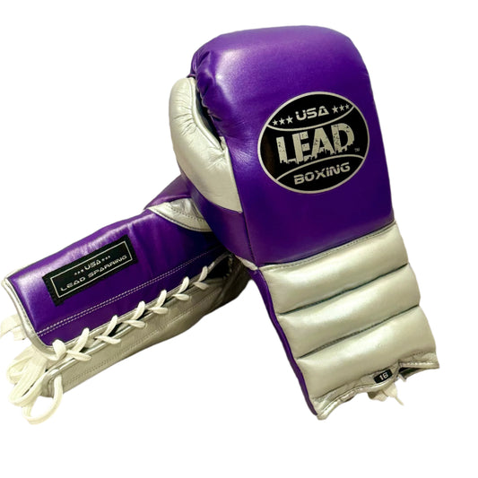 LEAD  Sparring Gloves ( Purple Metallic / Silver )