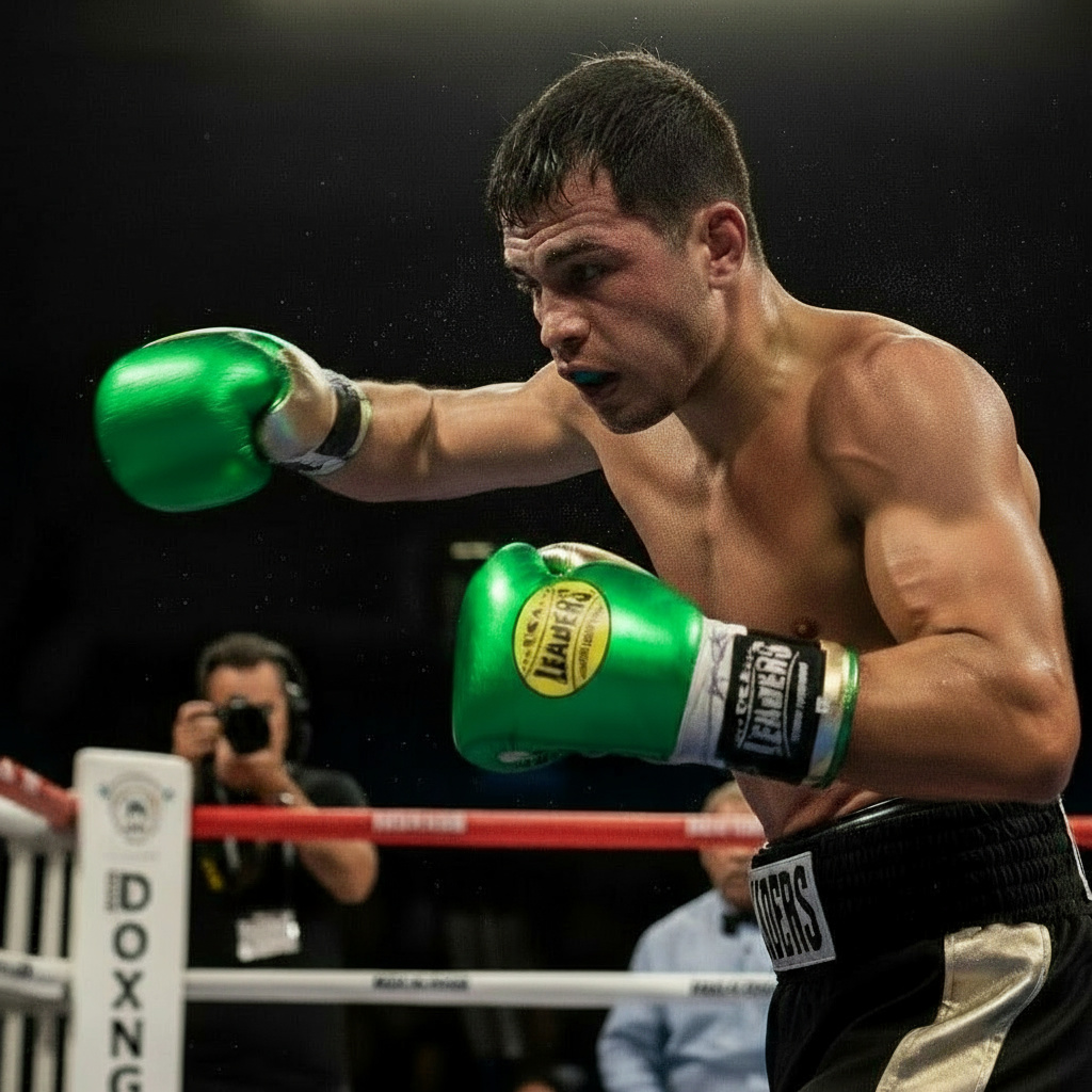 SuperLEAD MEX  Boxing Gloves LACED (Green -Gold -Black)