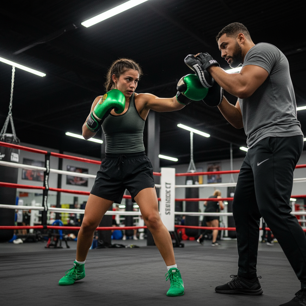 SuperLEAD MEX  Boxing Gloves LACED (Green -Gold -Black)