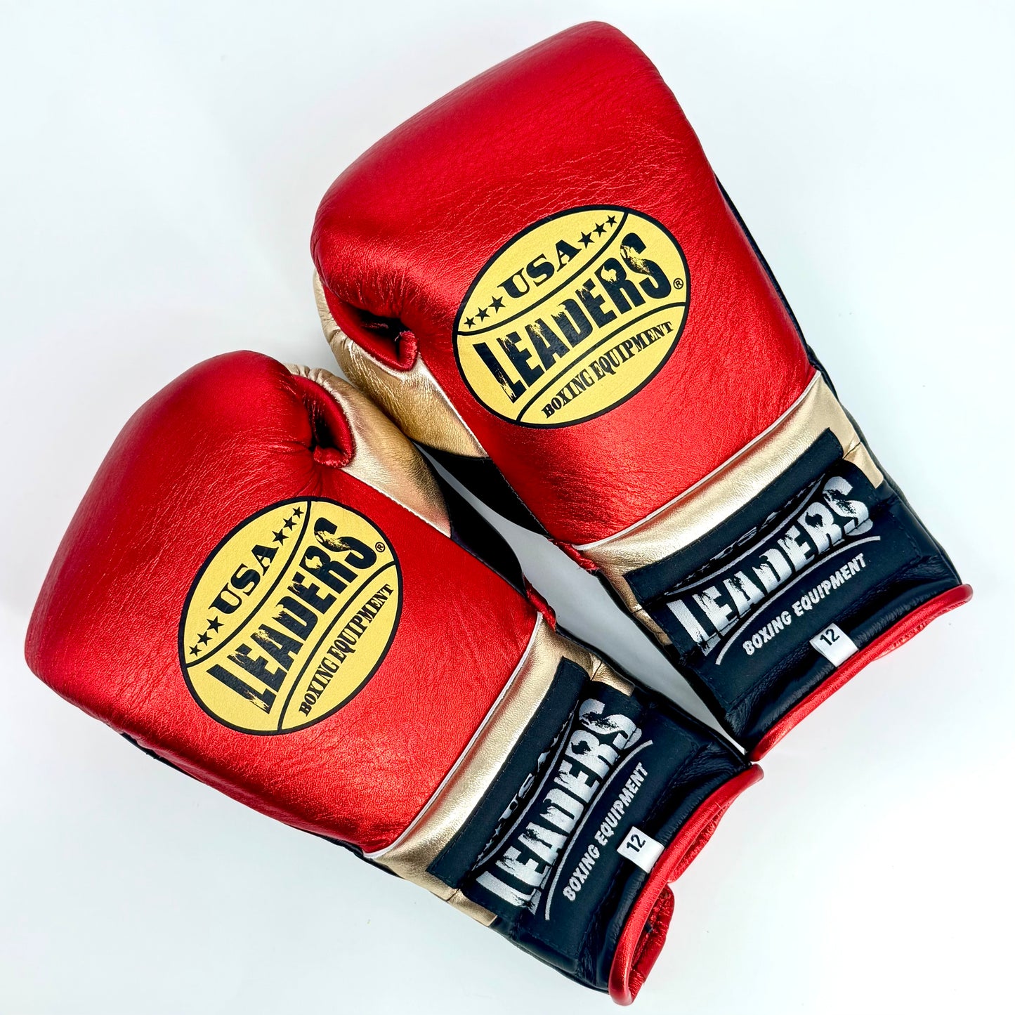SuperLEAD MEX  Boxing Gloves LACED (Red-Gold -Black)