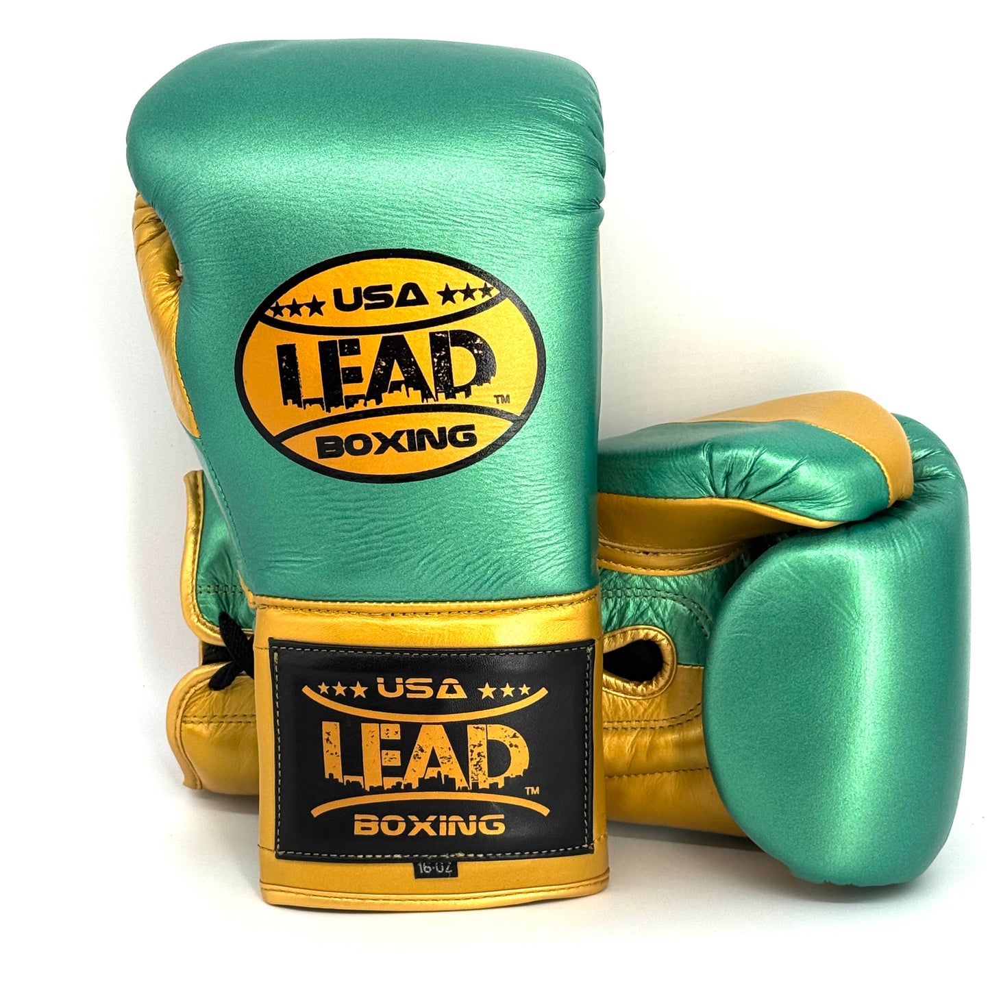 LEAD PRO-TECH Sparring  Gloves (Metallic Green /Gold)