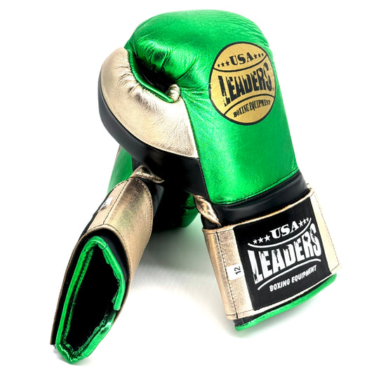 SuperLEAD MEX Gloves  (Metallic Green- Gold-Black)