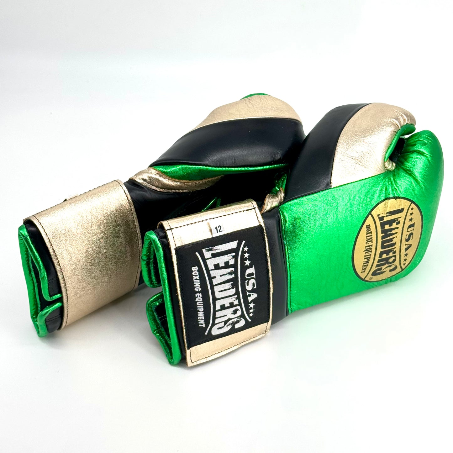 SuperLEAD MEX Boxing Gloves  (Metallic Green- Gold-Black)