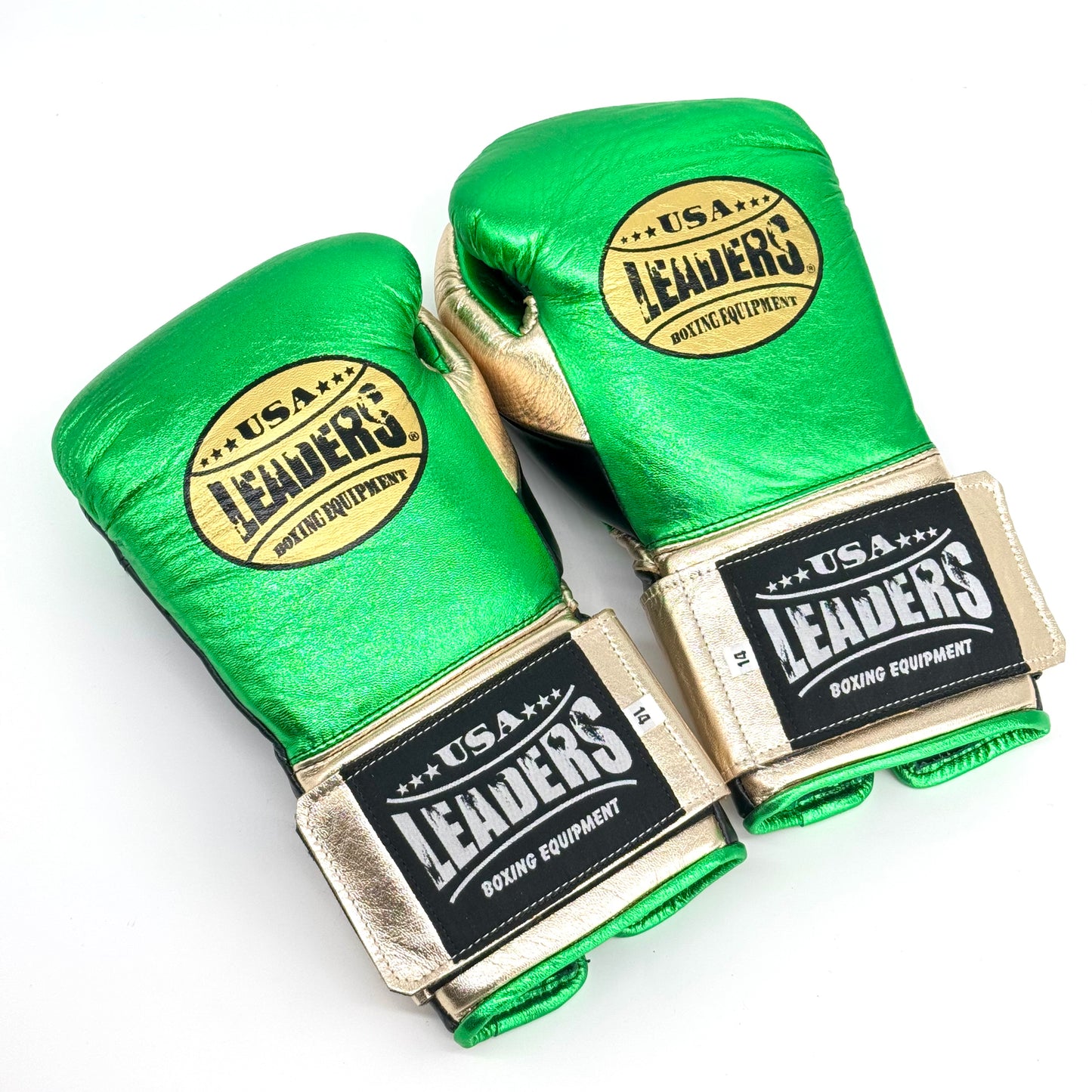 SuperLEAD MEX Boxing Gloves  (Metallic Green- Gold-Black)