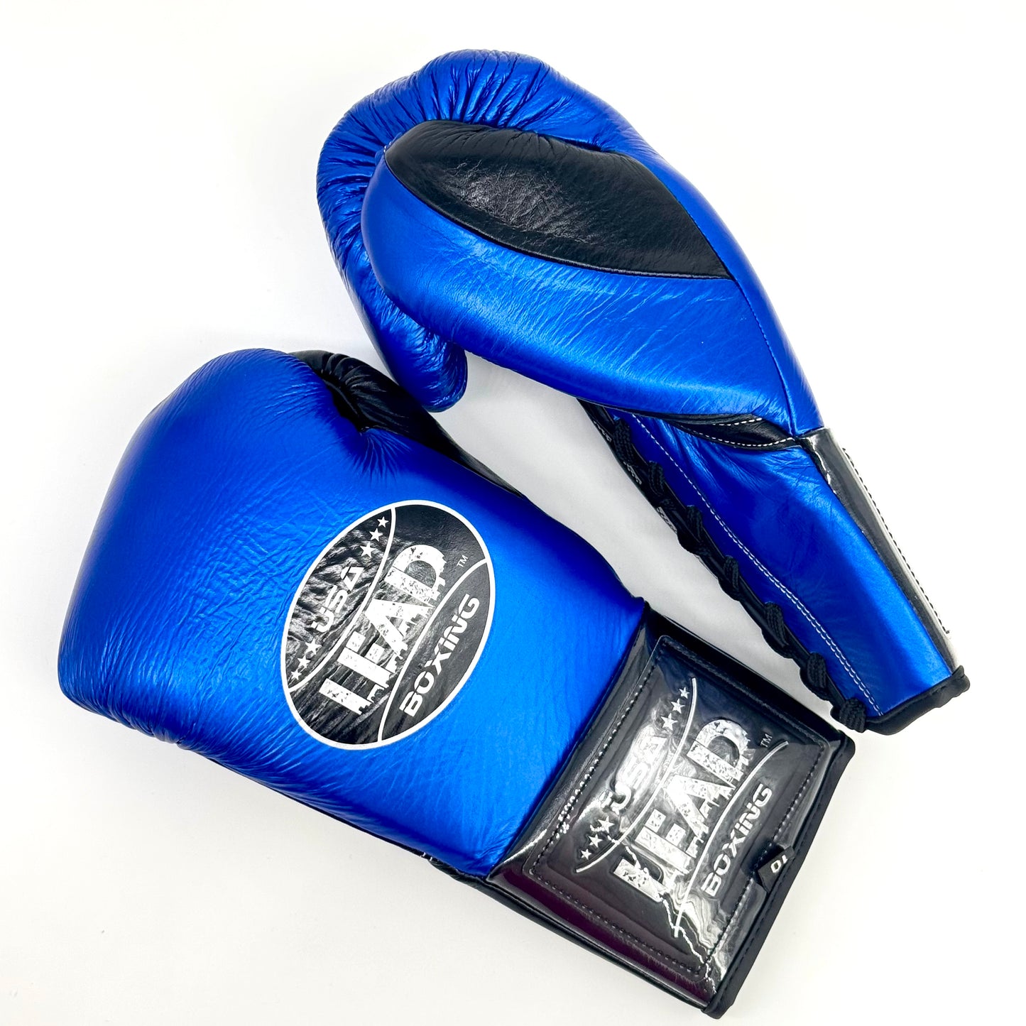 LEAD Boxing Fight Gloves (Metallic Blue-Black)