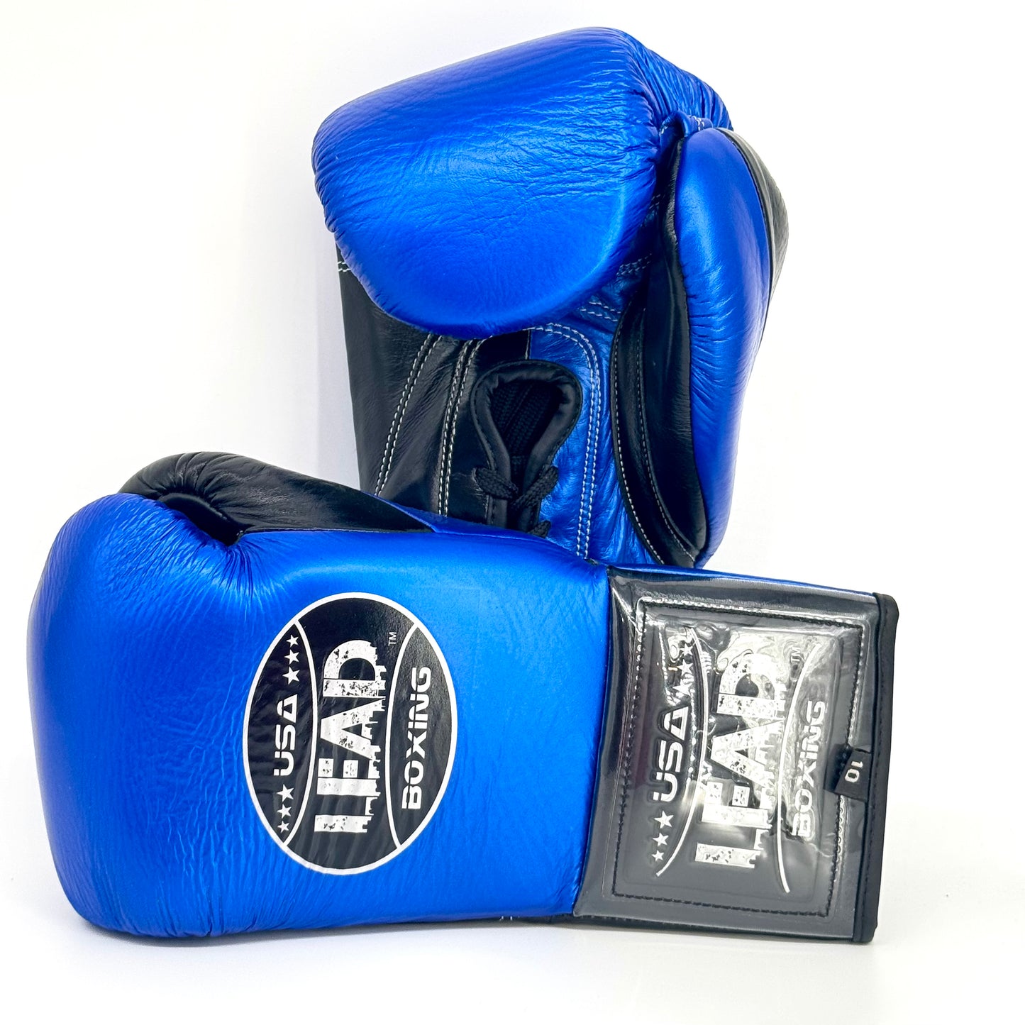 LEAD Boxing Fight Gloves (Metallic Blue-Black)