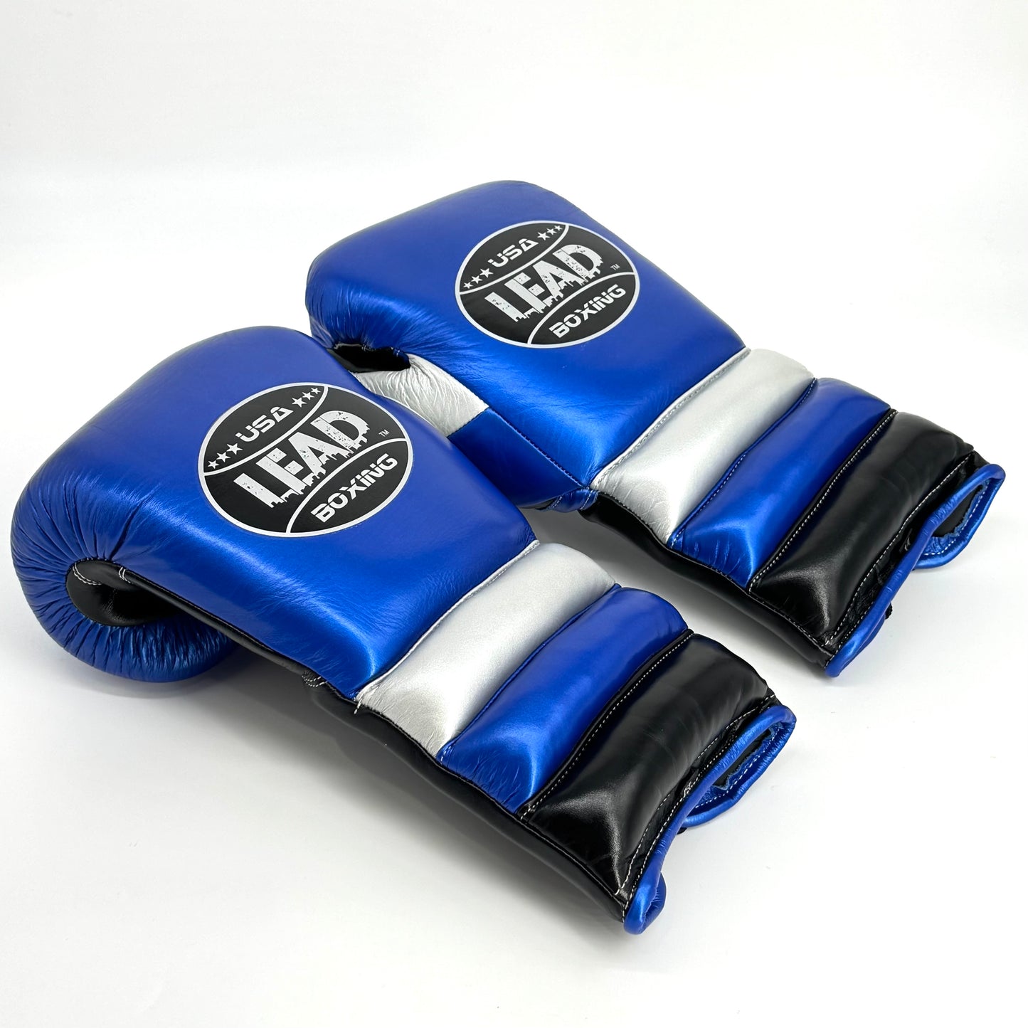 LEAD ELITE SPARRING Gloves  ( Metallic Blue-Black-Silver )