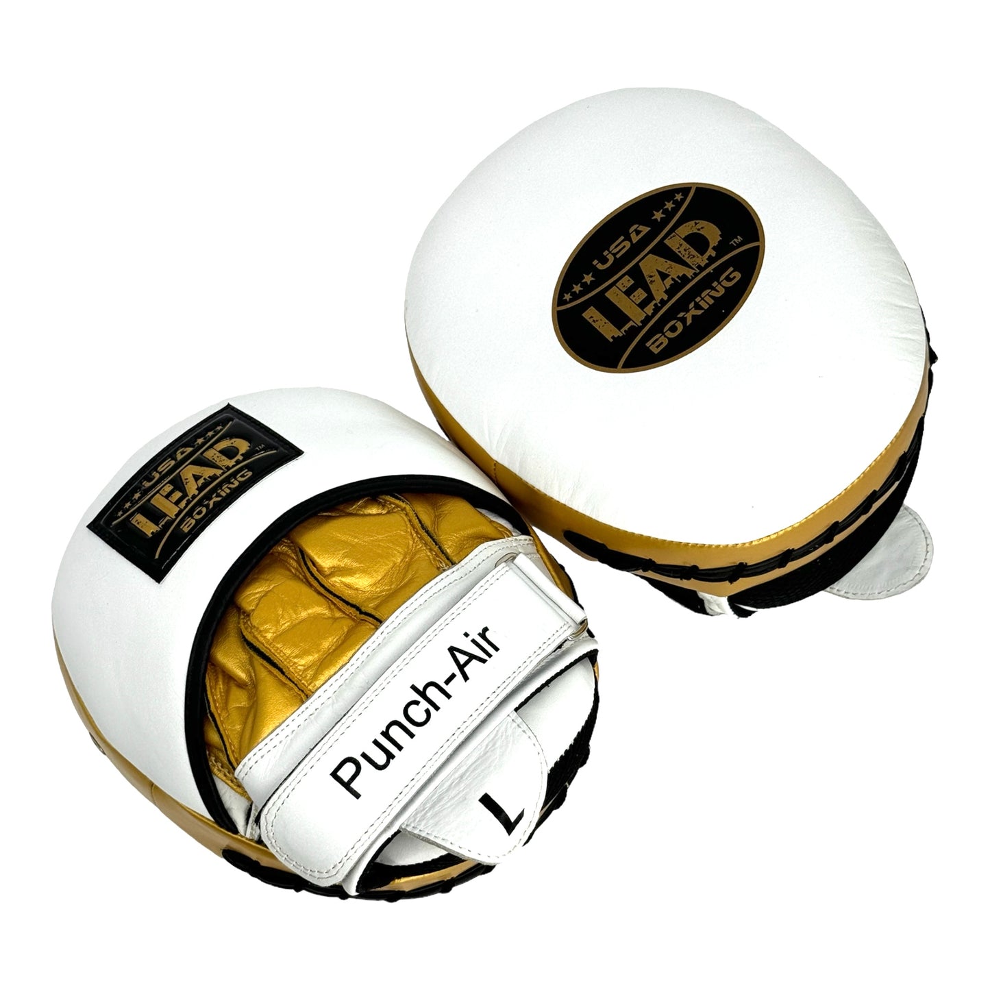LEAD Punch-AIR Focus Mitts (White-Black-Gold)