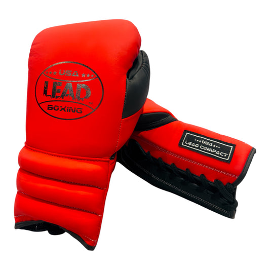 Lead Compact Sparring Gloves (Red Matte -Black-Matte)