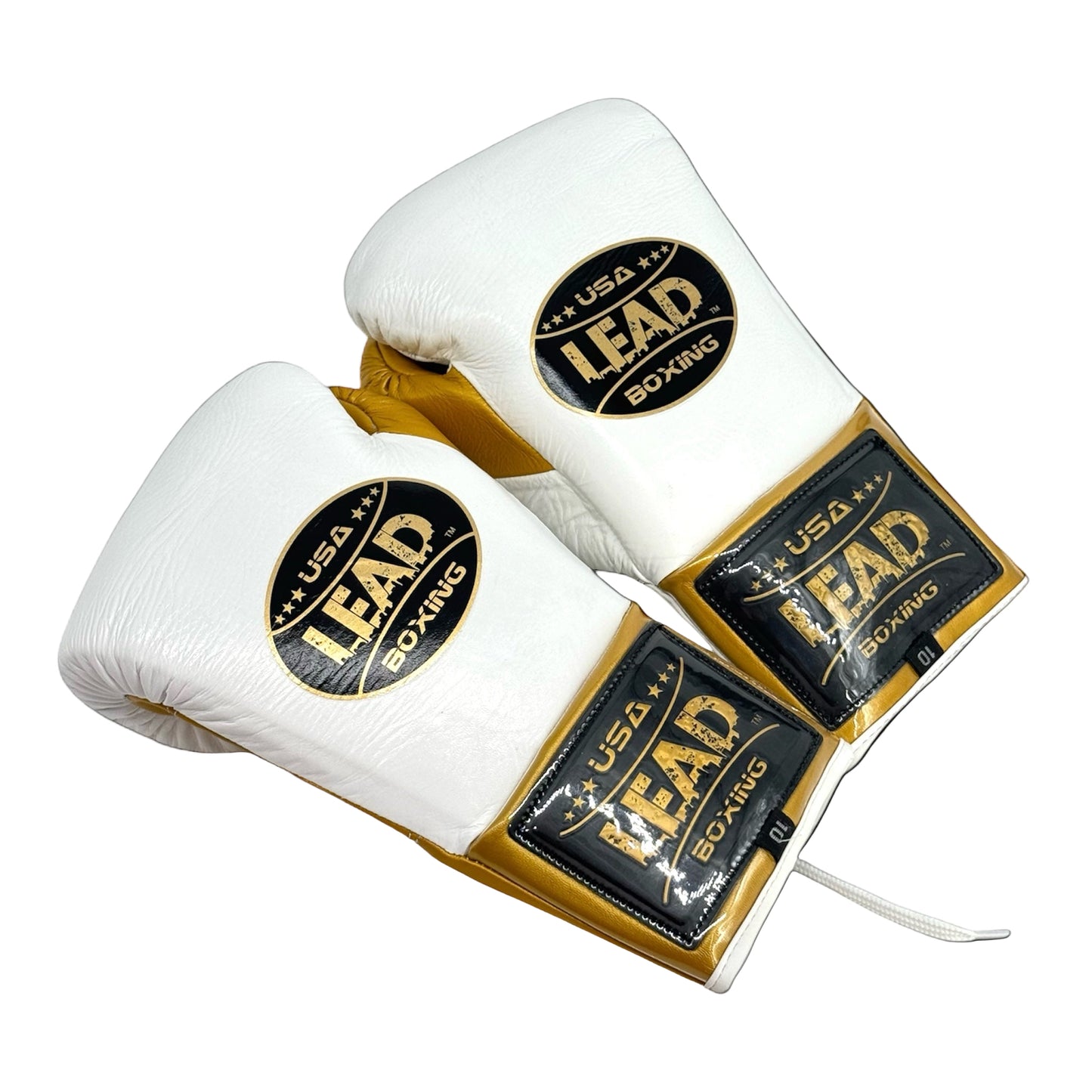 LEAD Boxing Fight Gloves (White-Gold )