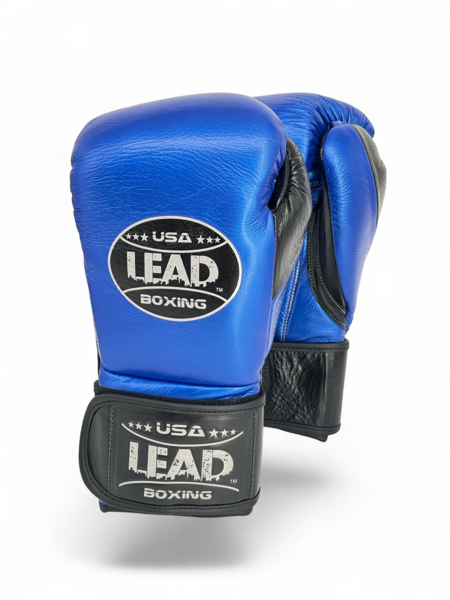 LEAD Boxing Fight Training Gloves (Blue Metallic-Black)