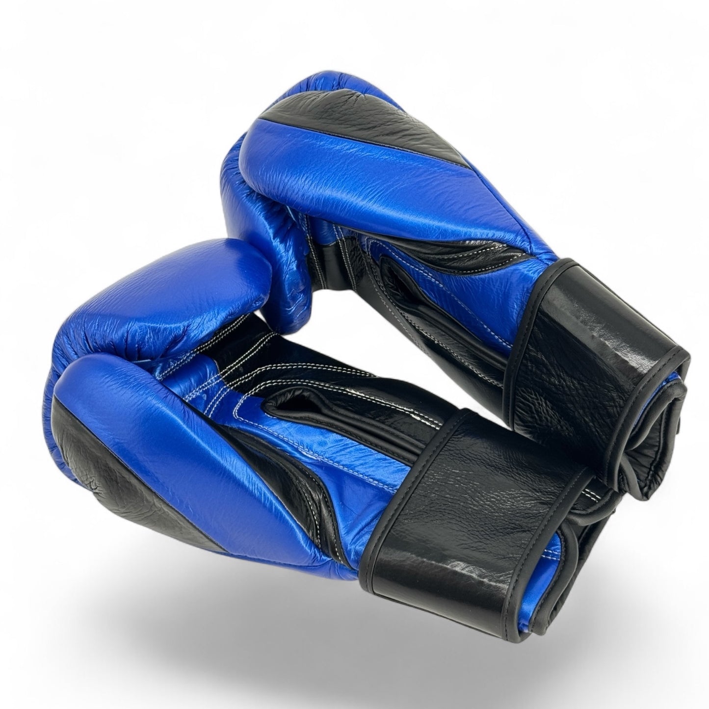 LEAD Boxing Fight Training Gloves (Blue Metallic-Black)