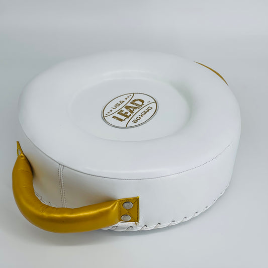 Lead Round Punch Pad , COMPACT (White /Gold  )