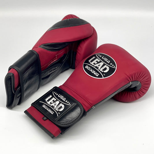 LEAD PRO Training  Velcro Gloves (Matte Maroon/Black )