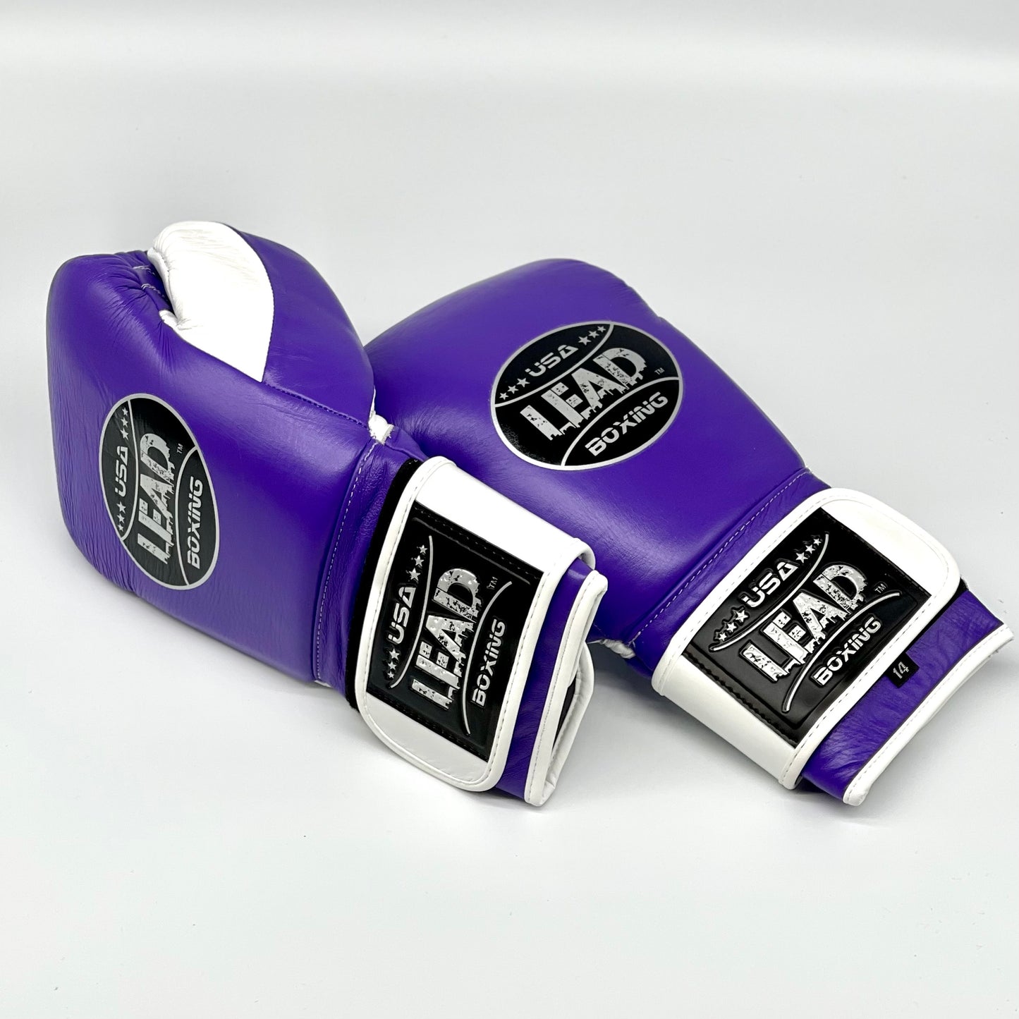 LEAD Pro Training  Gloves Velcro (Purple - White )