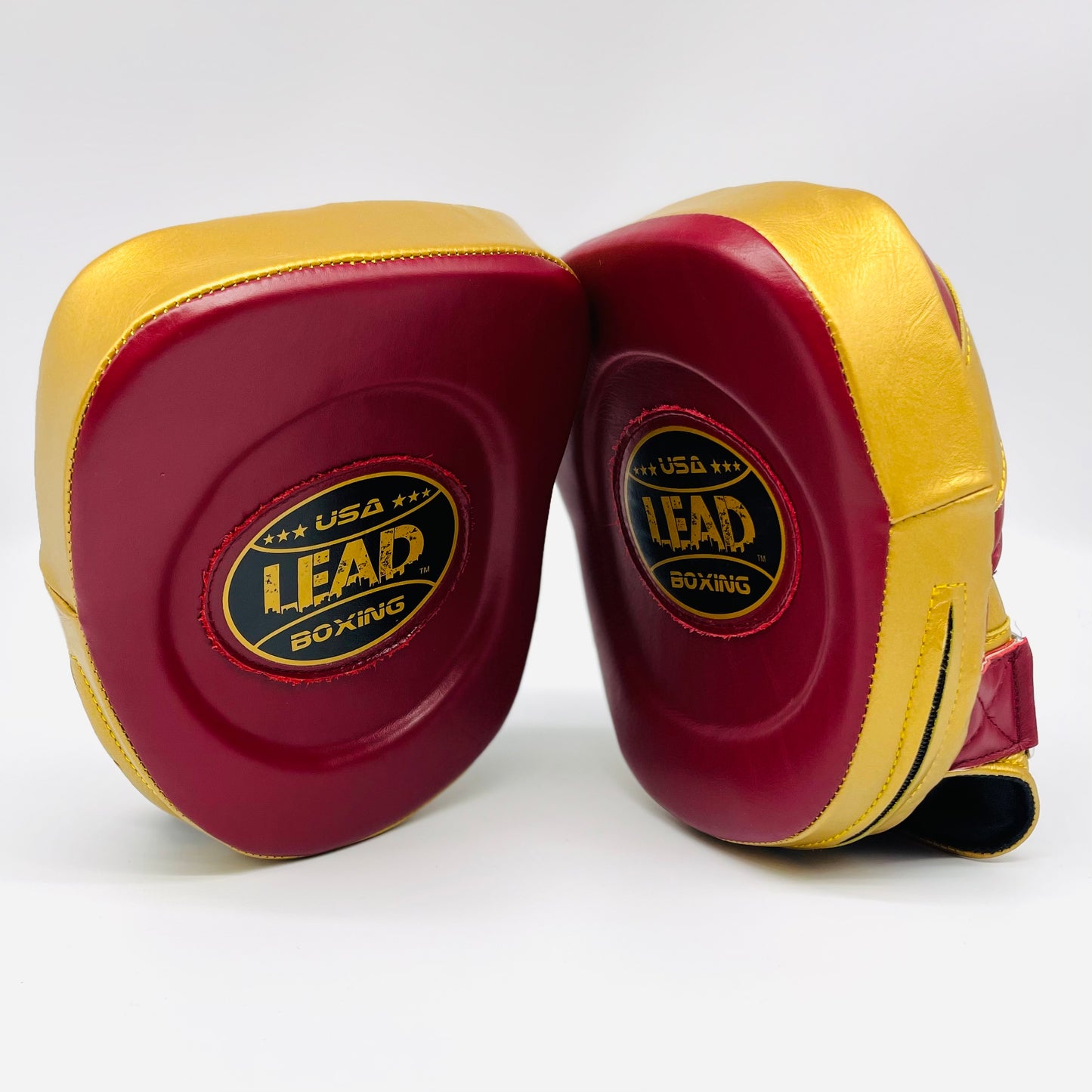 LEAD Focus Mitts Classic (Maroon/Gold Metallic)