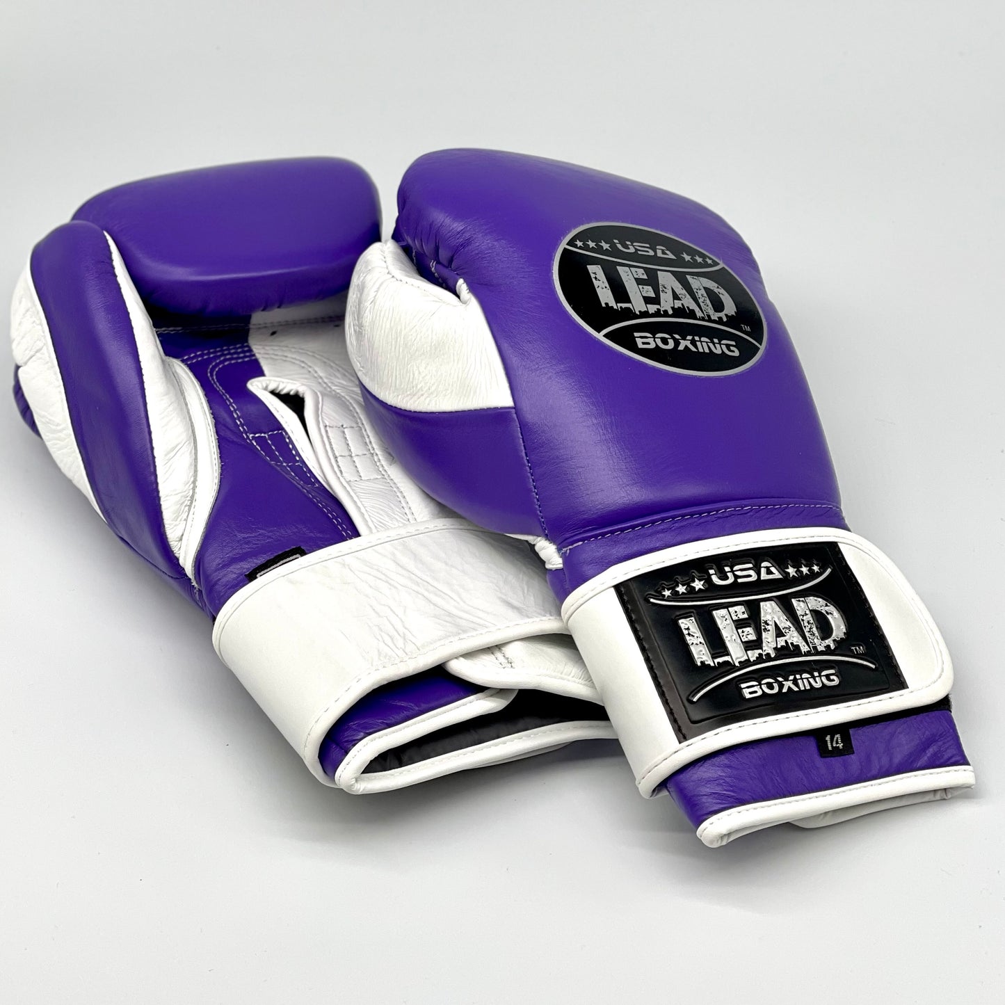 LEAD Pro Training  Gloves Velcro (Purple - White )