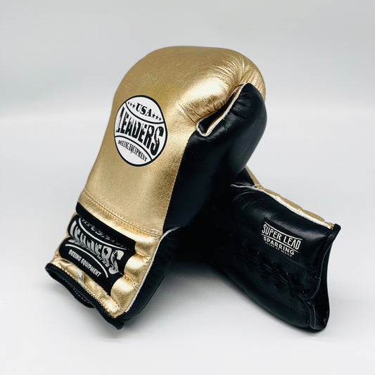 SuperLEAD MEX  Boxing Gloves LACED (Gold / Black)
