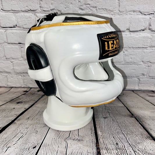 FaceSaver Headgear (White/Gold)