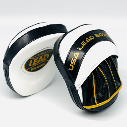 LEAD  Focus Mitts Mini  (Black-White-Gold )