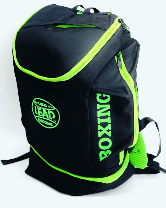 LEAD BOXING Backpack Large  (Black - Neon Green  )