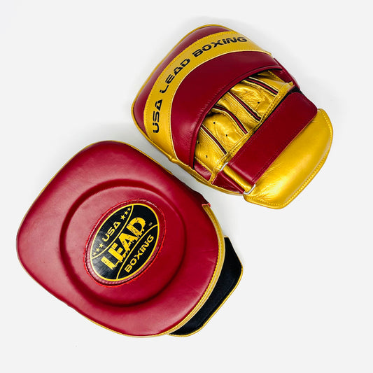 LEAD Focus Mitts Classic (Maroon/Gold Metallic)