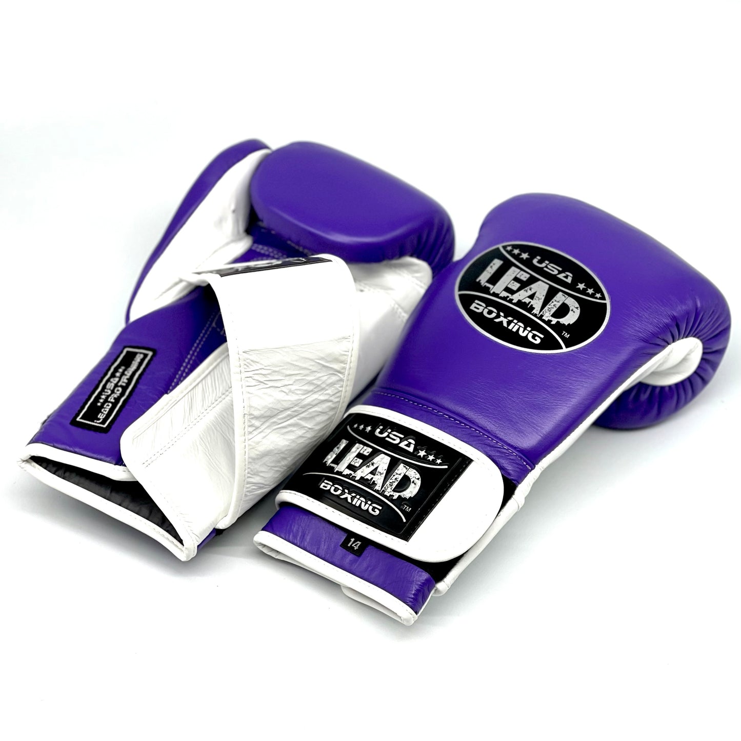 LEAD Pro Training  Gloves Velcro (Purple - White )