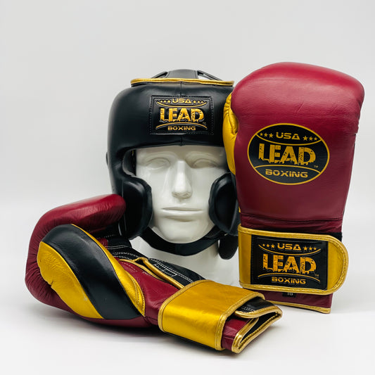 LEAD Boxing Set (Black / Metallic Gold/ Maroon)